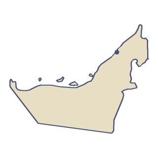 The outline of United Arab Emirates from the game's Atlas