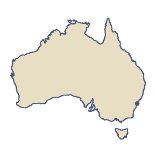 The outline of Australia from the game's Atlas