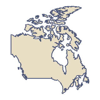 The outline of Canada from the game's Atlas