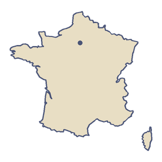 The outline of France from the game's Atlas