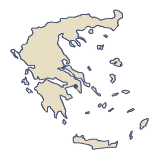 The outline of Greece from the game's Atlas
